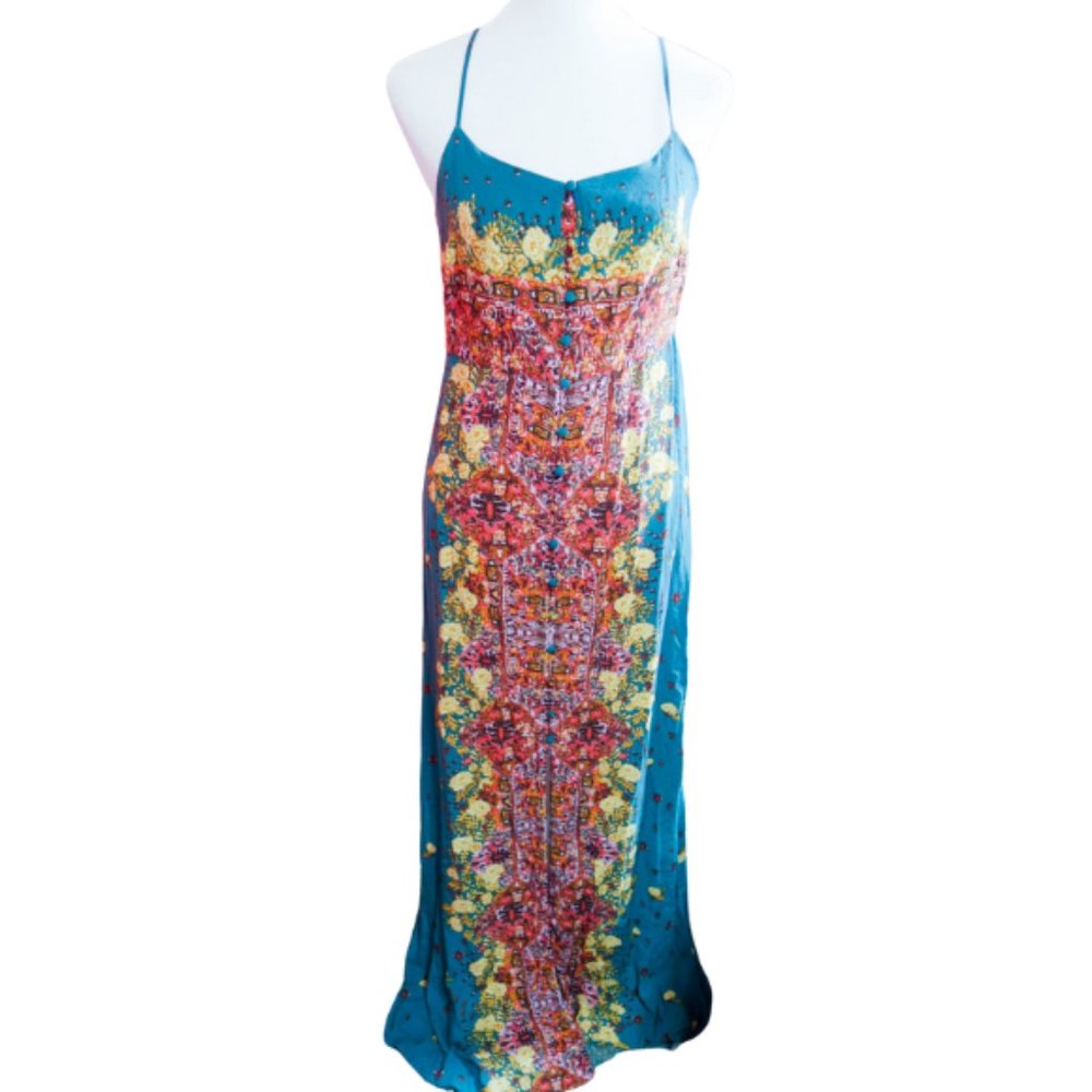 Free People Morning Song Maxi Dress Green Size Small